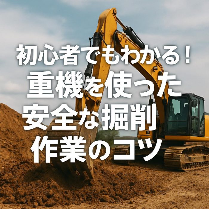 初心者でもわかる！重機を使った安全な掘削作業のコツ