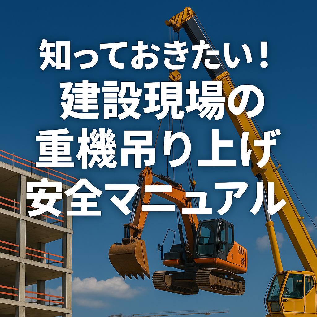 知っておきたい！建設現場の重機吊り上げ安全マニュアル
