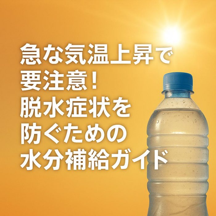 急な気温上昇で要注意！脱水症状を防ぐための水分補給ガイド