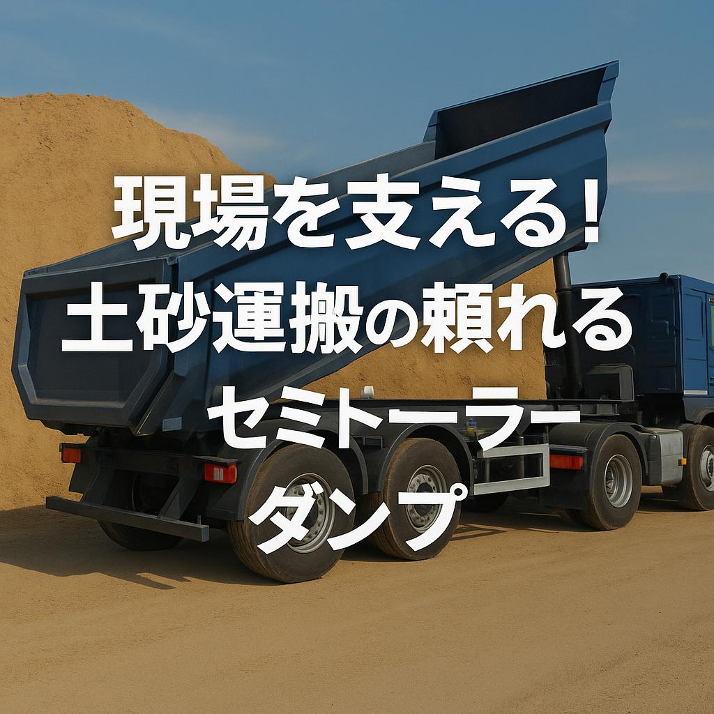 現場を支える！土砂運搬の頼れる相棒セミトレーラーダンプ