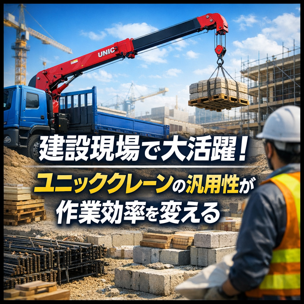 建設現場で大活躍！ユニッククレーンの汎用性が作業効率を変える