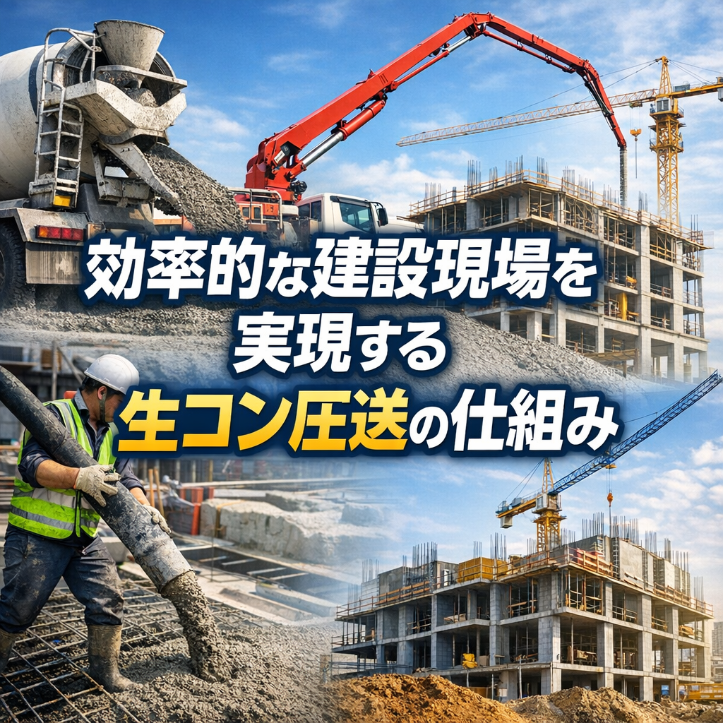 効率的な建設現場を実現する生コン圧送の仕組み