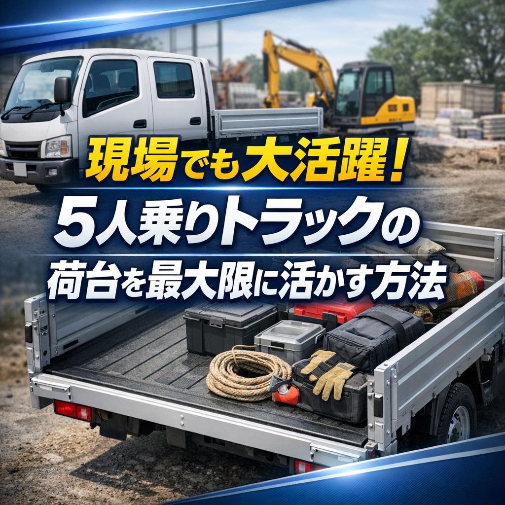 現場でも大活躍！5人乗りトラックの荷台を最大限に活かす方法
